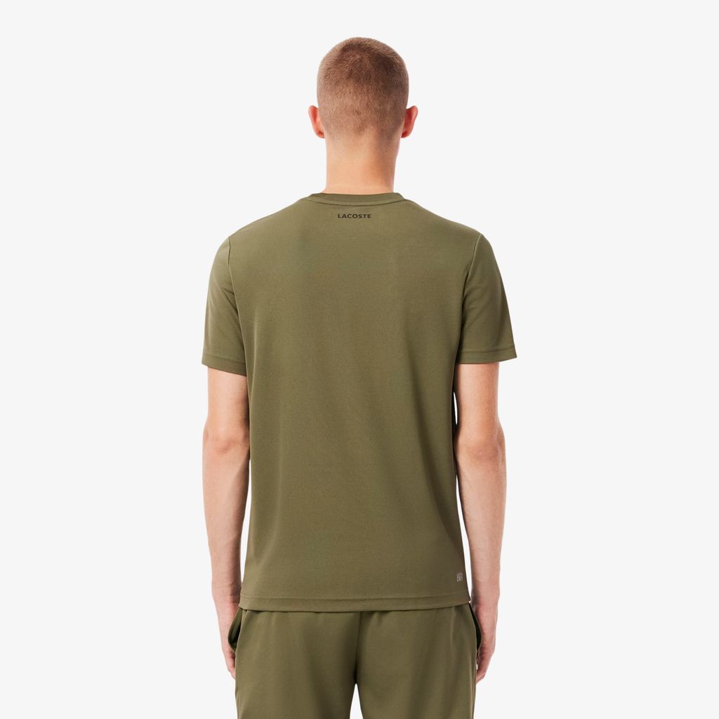 Áo Thun Tennis Lacoste Nam Dáng Suông Thoáng Khí Có Hình In