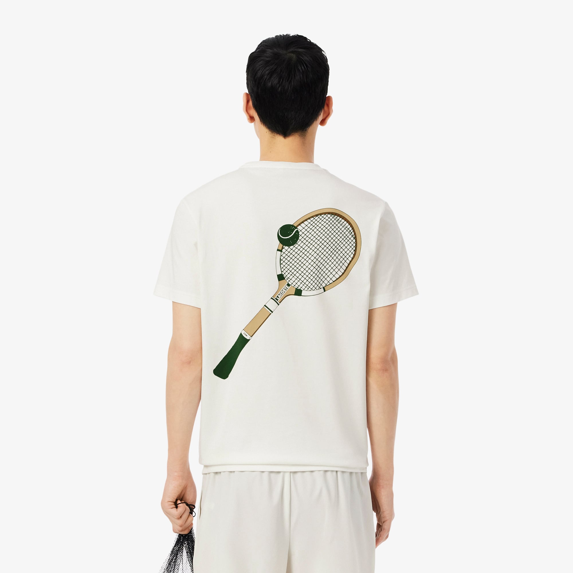 Áo Thun Tennis Lacoste Nam Dáng Suông In Hình Thoáng Khí