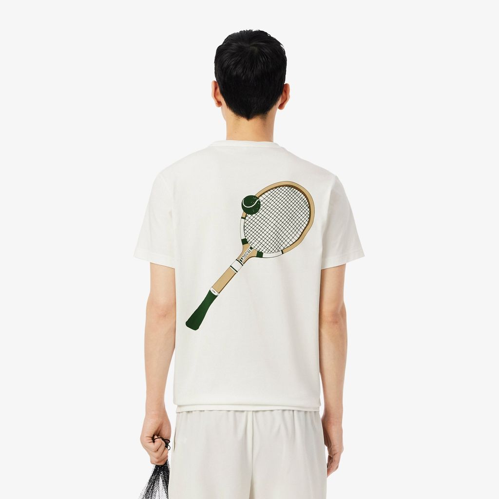 Áo Thun Tennis Lacoste Nam Dáng Suông In Hình Thoáng Khí