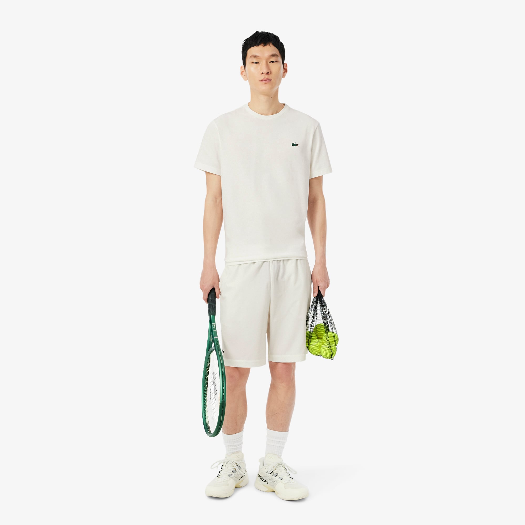 Áo Thun Tennis Lacoste Nam Dáng Suông In Hình Thoáng Khí