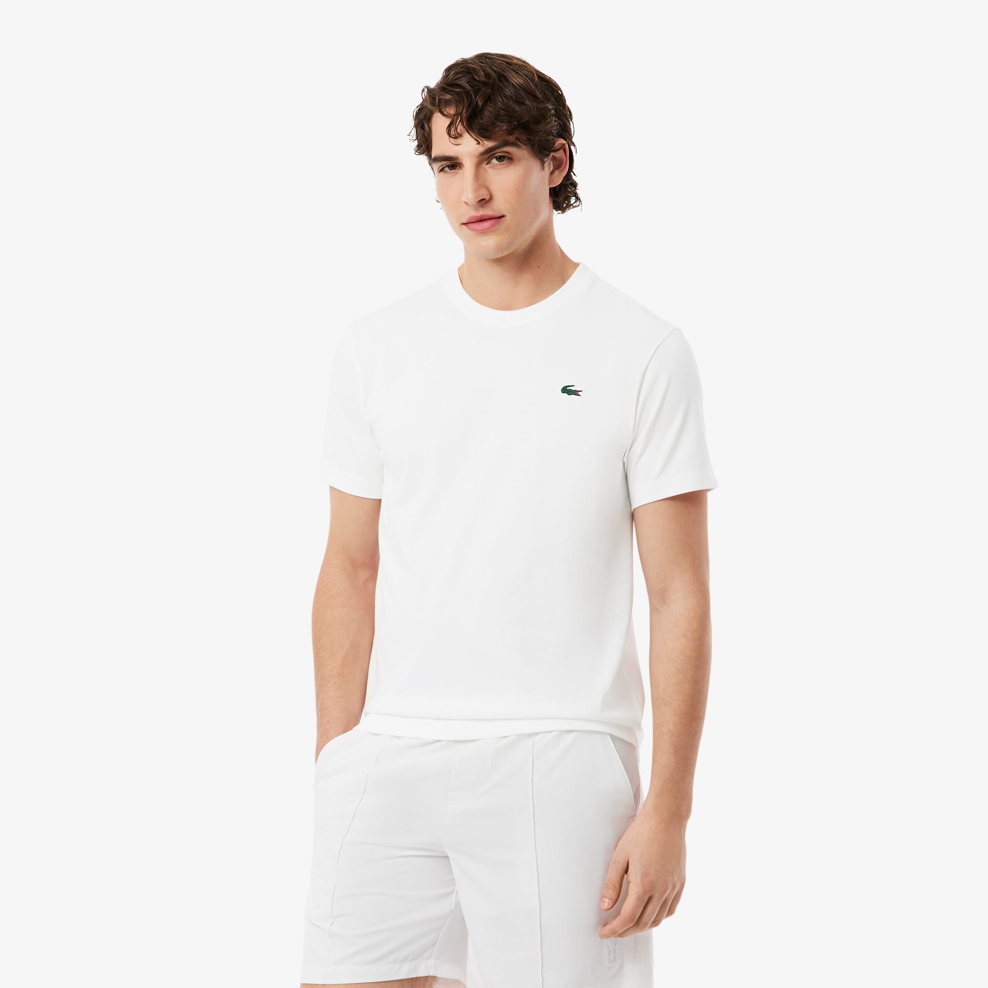 Áo Thun Tennis Lacoste Nam Dáng Cổ Điển In Hình Công Nghệ Thoáng Khí