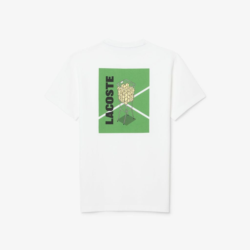 Áo Thun Tennis Lacoste Nam Dáng Cổ Điển In Hình Công Nghệ Thoáng Khí