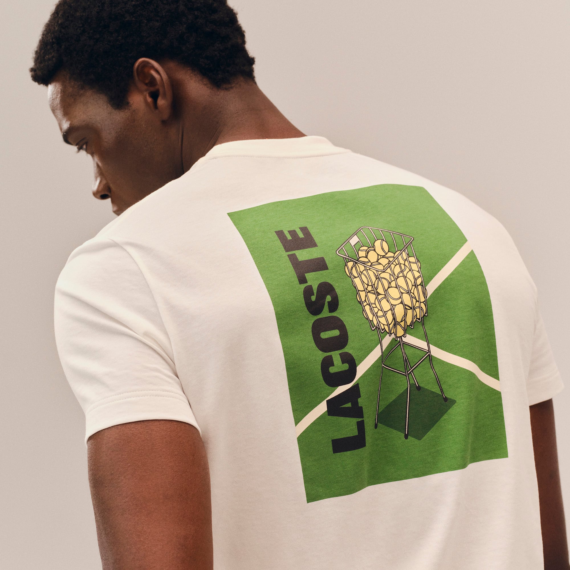 Áo Thun Tennis Lacoste Nam Dáng Cổ Điển In Hình Công Nghệ Thoáng Khí
