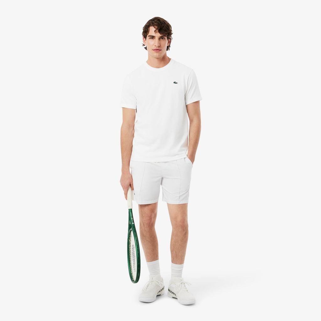 Áo Thun Tennis Lacoste Nam Dáng Cổ Điển In Hình Công Nghệ Thoáng Khí