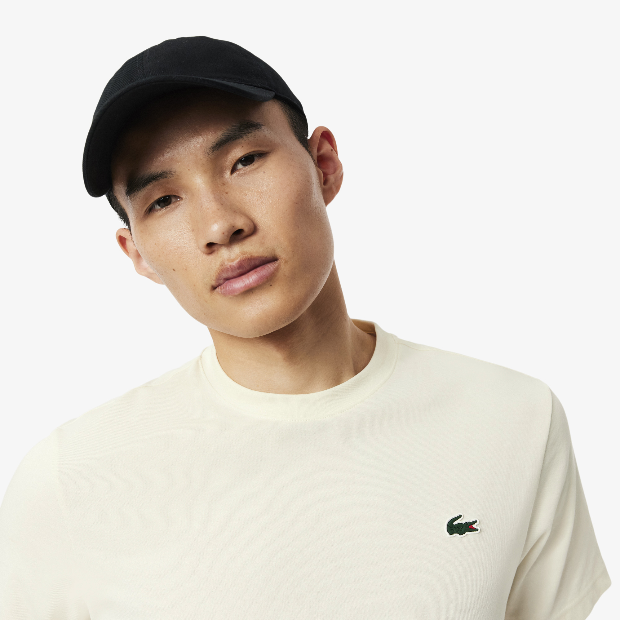 Áo Thun Thể Thao Lacoste Nam Dáng Suông Thoáng Khí Họa Tiết In