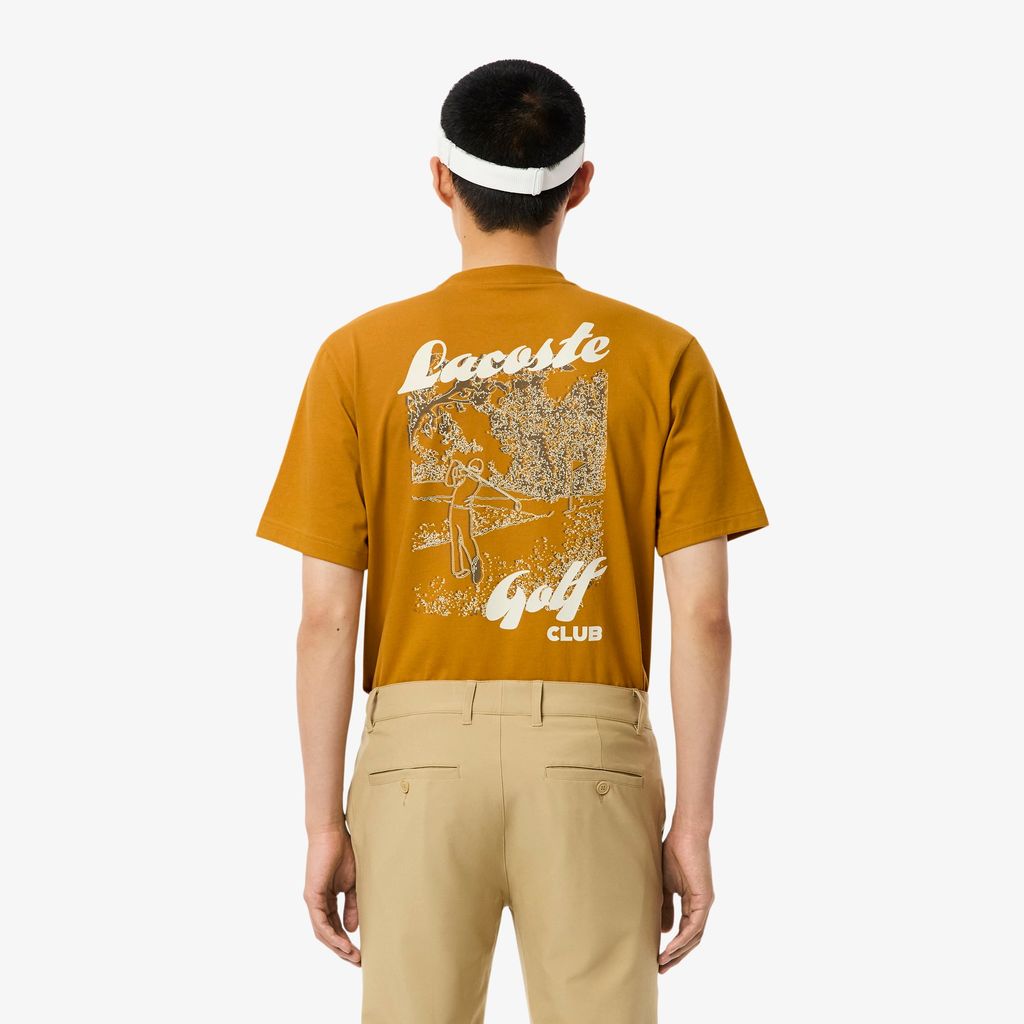 Áo Thun Golf Lacoste Nam Dáng Rộng Họa Tiết In
