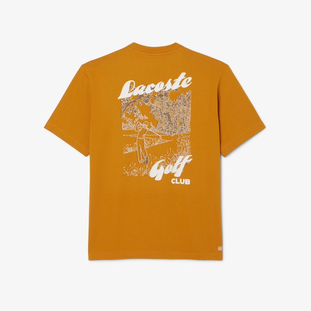 Áo Thun Golf Lacoste Nam Dáng Rộng Họa Tiết In