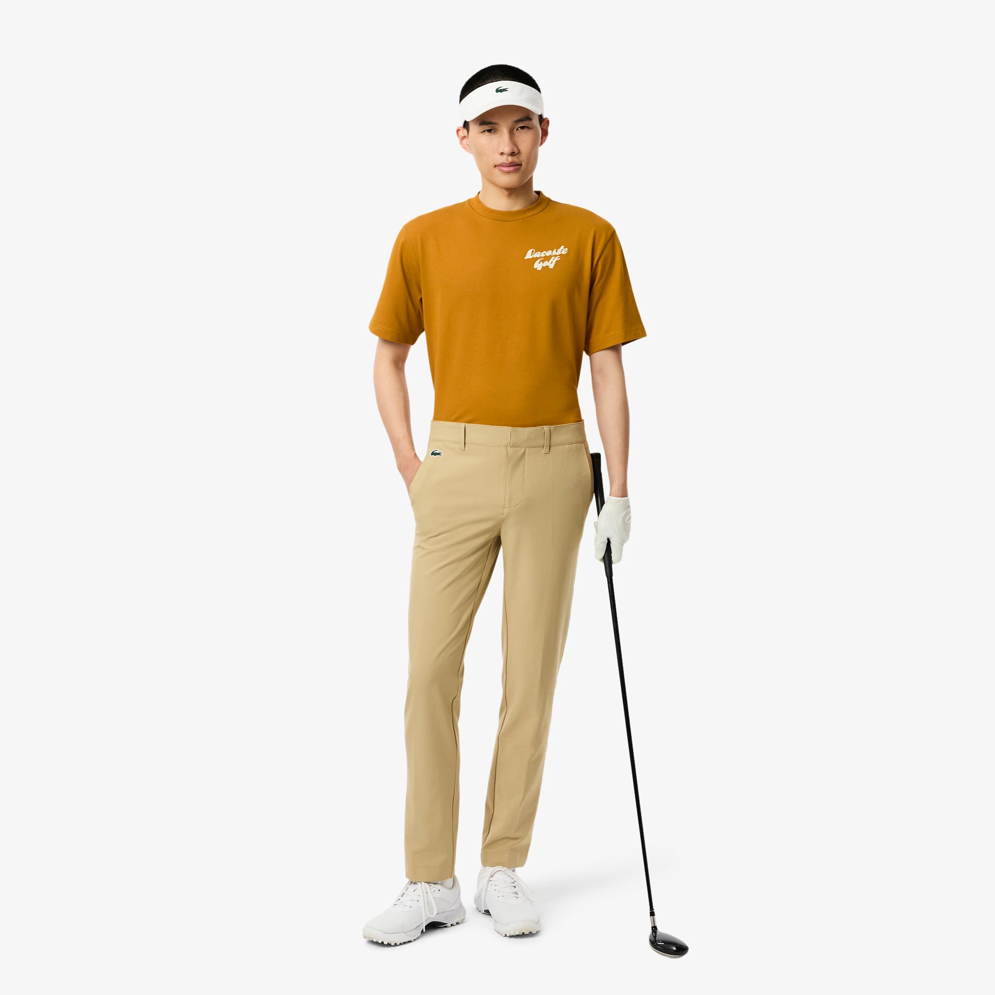 Áo Thun Golf Lacoste Nam Dáng Rộng Họa Tiết In