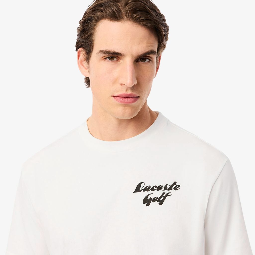 Áo Thun Golf Lacoste Nam Dáng Rộng Họa Tiết In