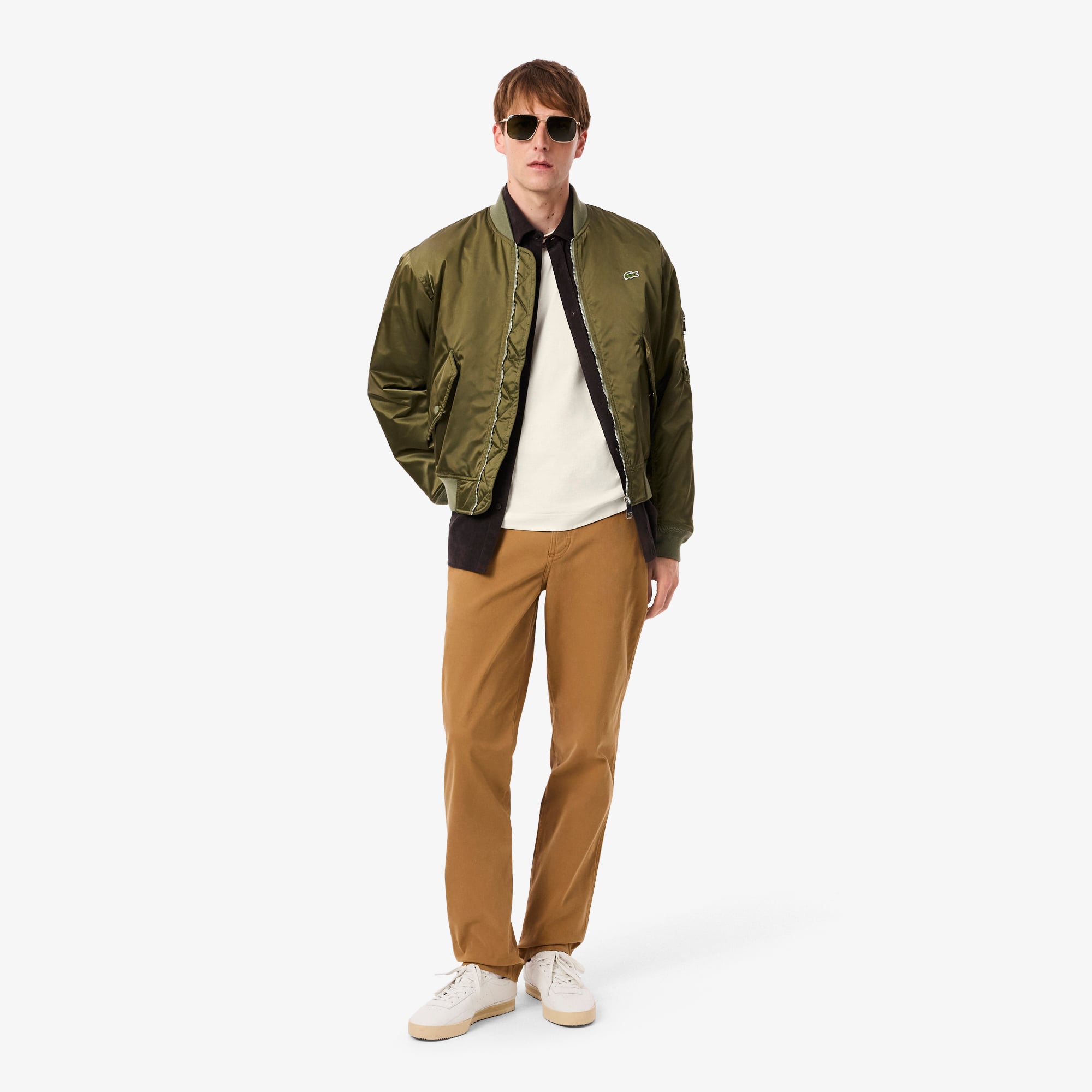 Áo Thun Lacoste Nam Dáng Cổ Điển Cổ Sọc Sản Xuất Tại Pháp