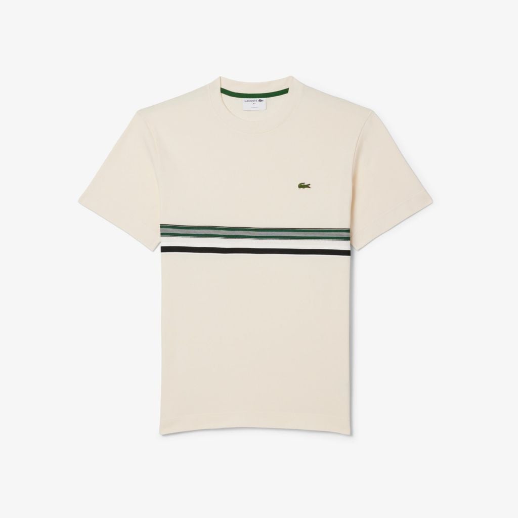 Áo Thun Lacoste Nam Dáng Cổ Điển Sọc Sản Xuất Tại Pháp