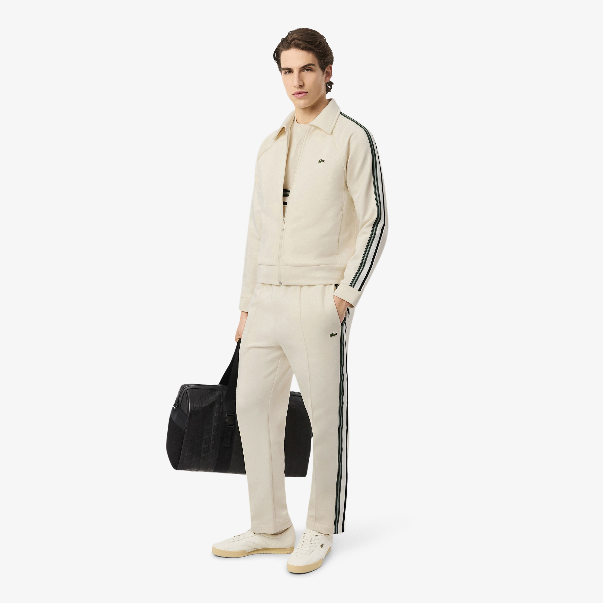 Áo Thun Lacoste Nam Dáng Cổ Điển Sọc Sản Xuất Tại Pháp