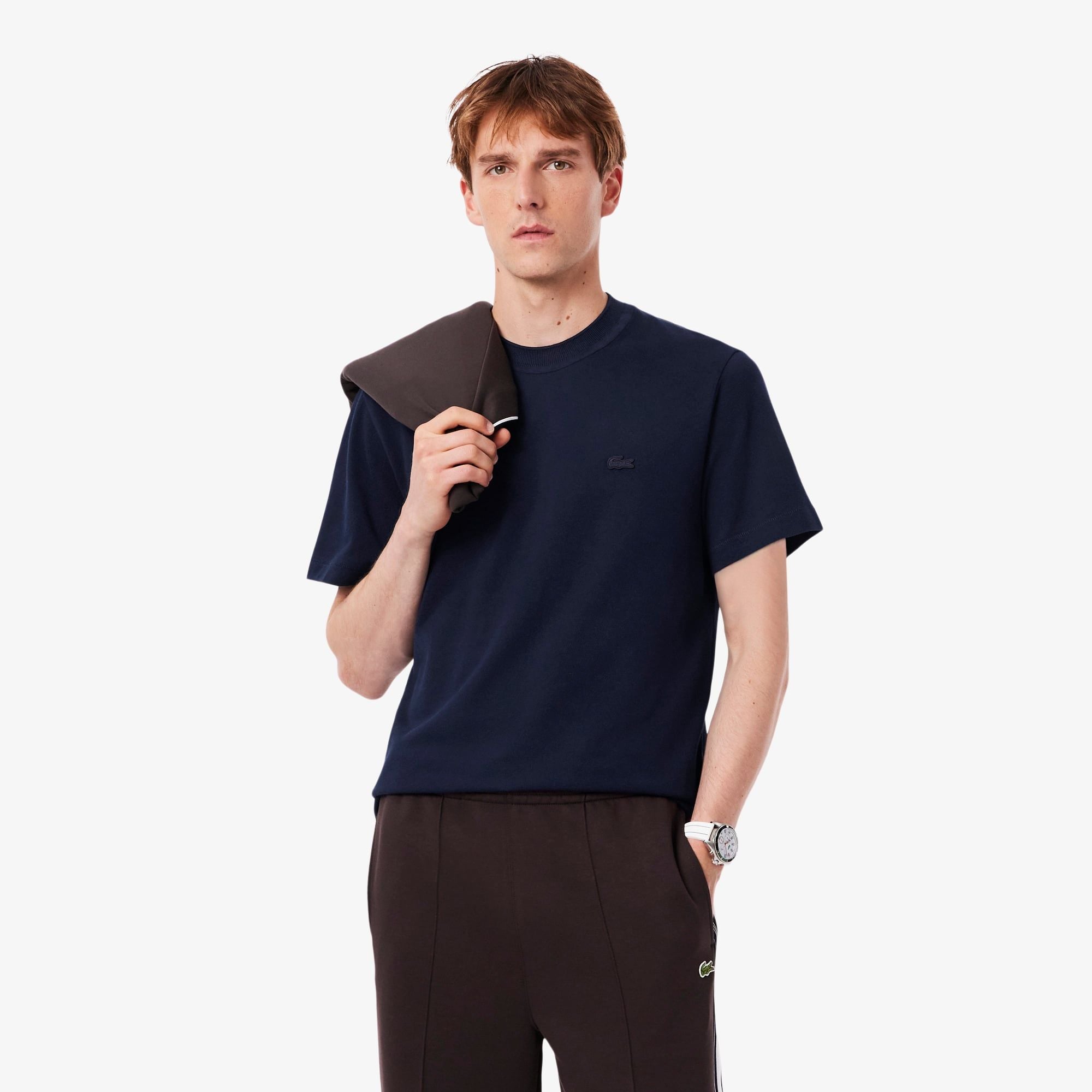 Áo Thun Lacoste Nam Dáng Cổ Điển Cổ Bẻ Petit Piqué