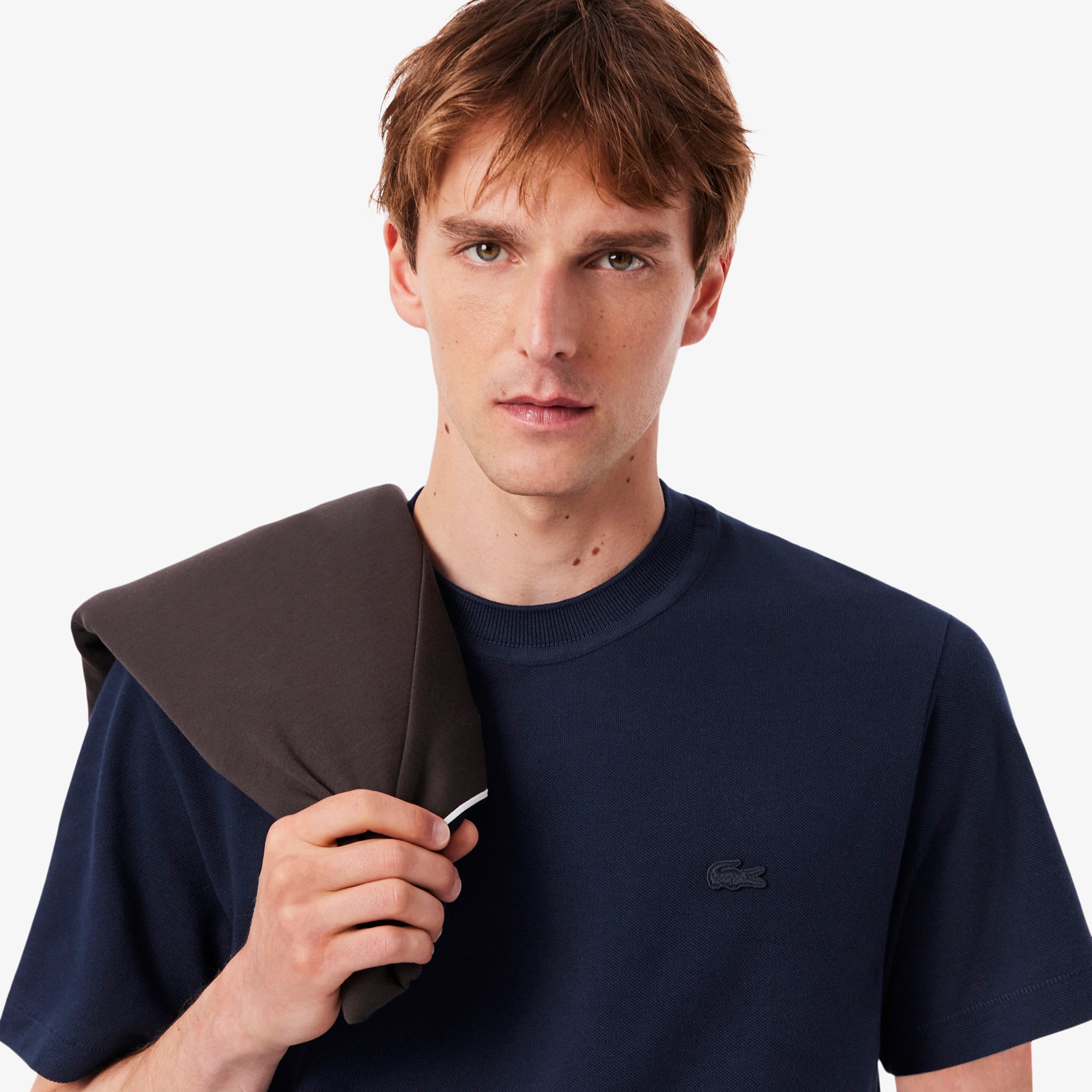 Áo Thun Lacoste Nam Dáng Cổ Điển Cổ Bẻ Petit Piqué