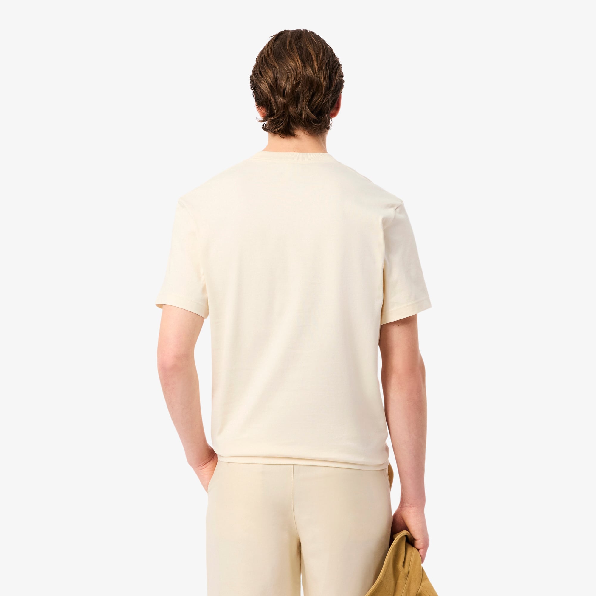 Áo Thun Lacoste Nam Dáng Cổ Điển Thêu Chữ Ký Chất Liệu Jersey Dày Dặn