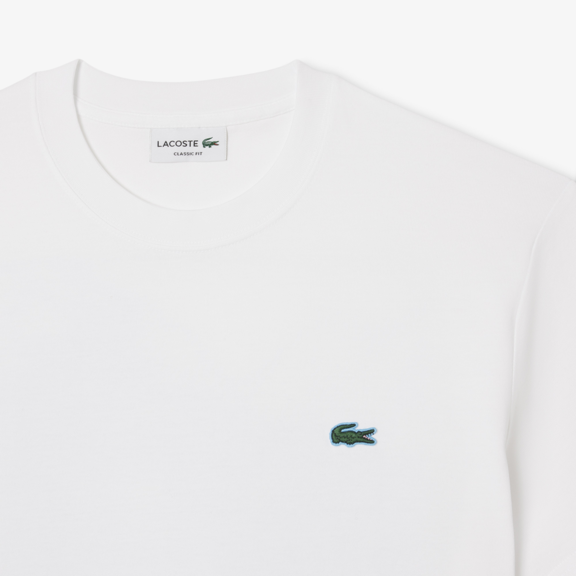 Áo Thun Lacoste Nam Dáng Cổ Điển In Hình Chất Liệu Jersey
