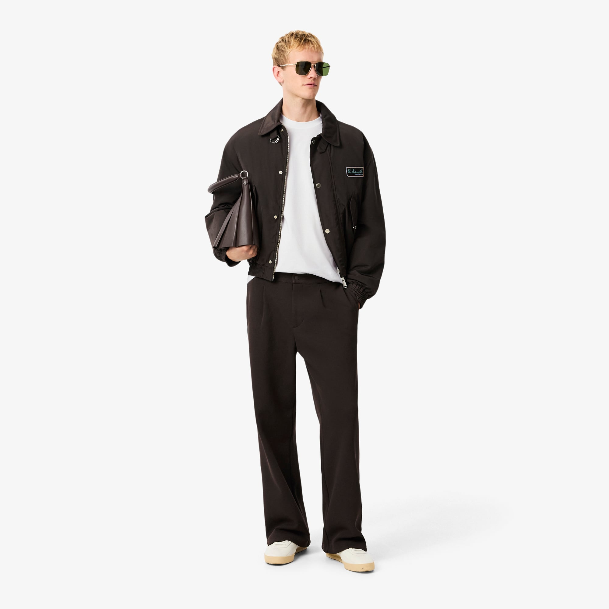 Áo Thun Lacoste Nam Dáng Cổ Điển In Hình Chất Liệu Jersey