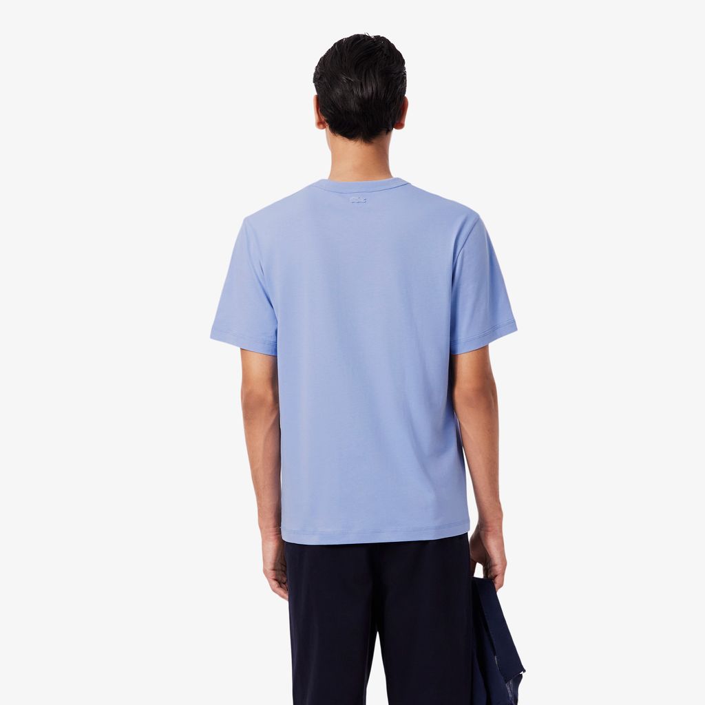 Áo Thun Lacoste Nam Dáng Cổ Điển In Họa Tiết Chất Liệu Jersey