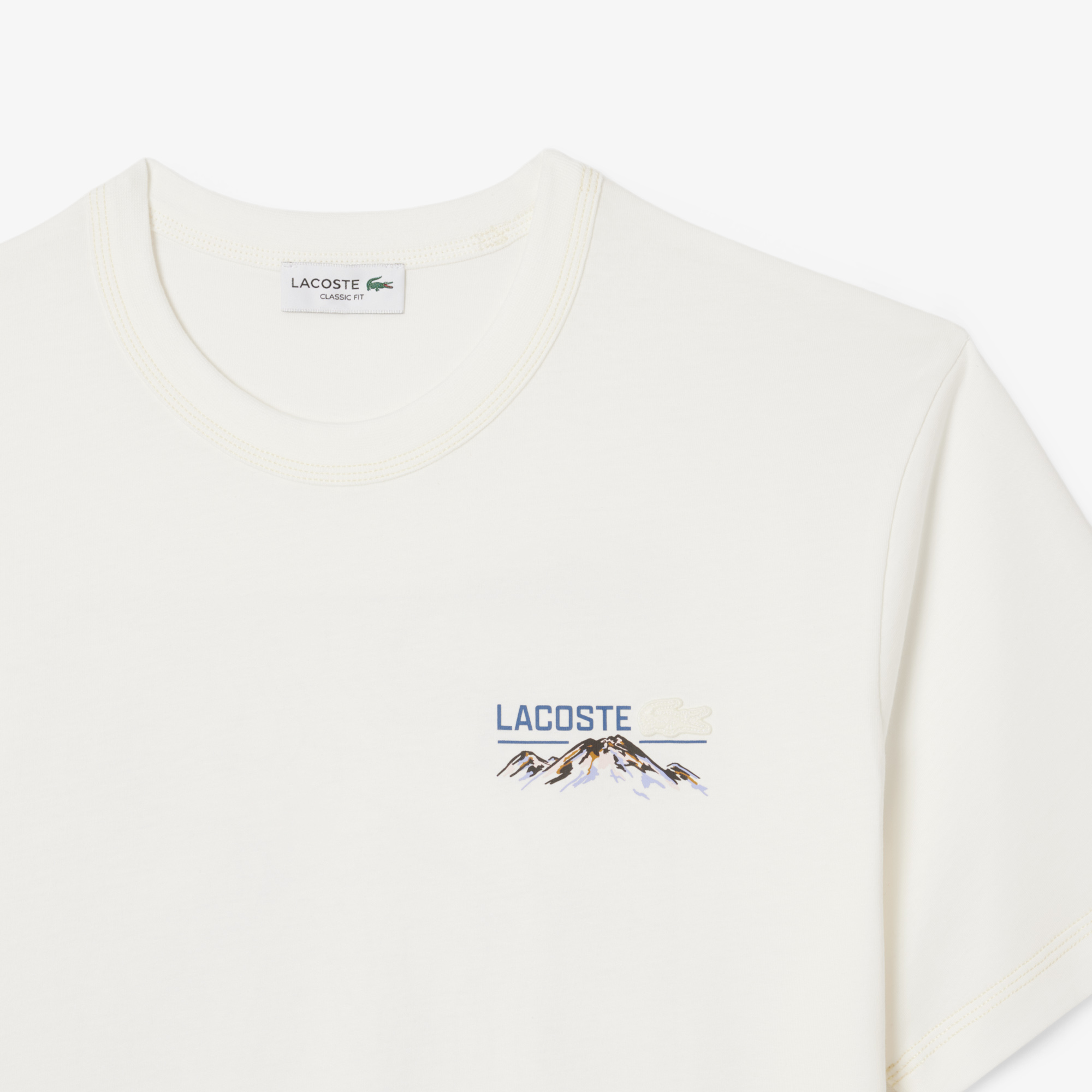 Áo Thun Lacoste Nam Dáng Cổ Điển Jersey In Nhiều Hình