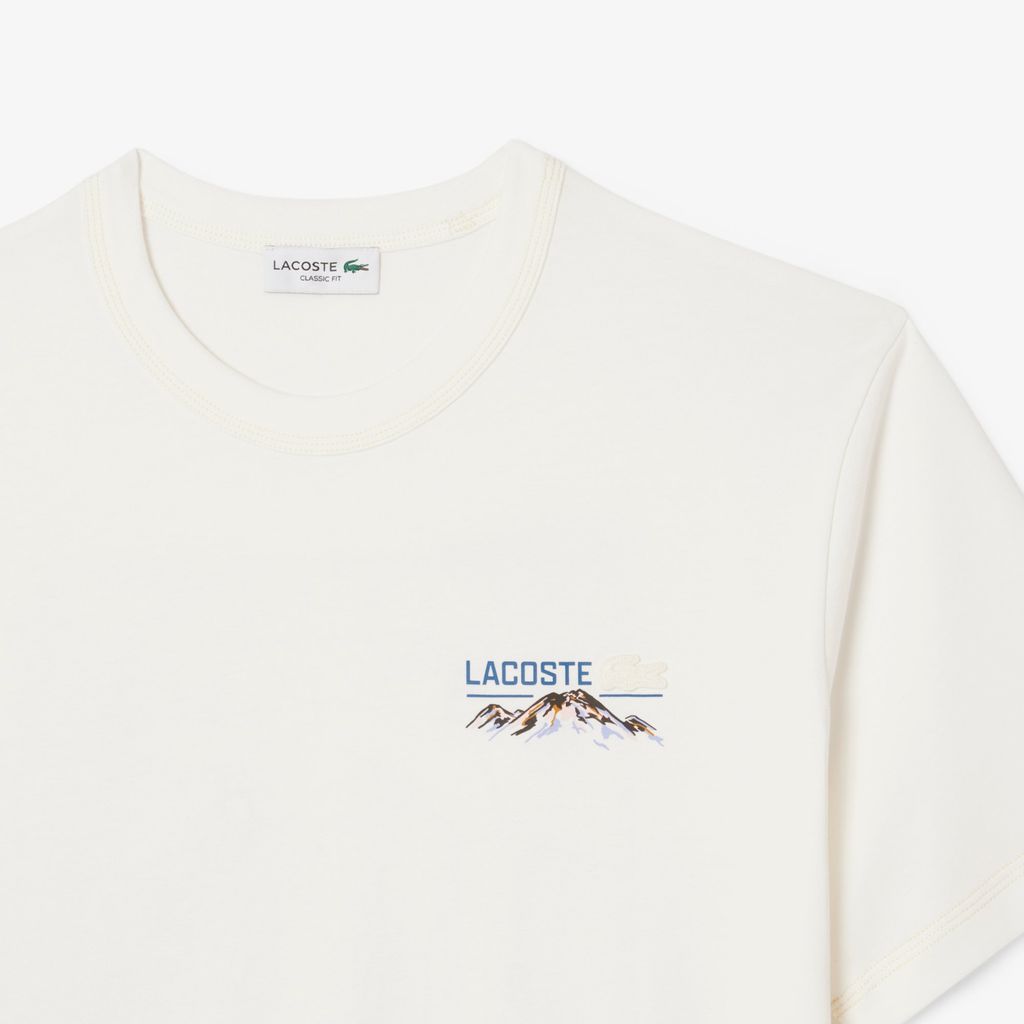 Áo Thun Lacoste Nam Dáng Cổ Điển Jersey In Nhiều Hình