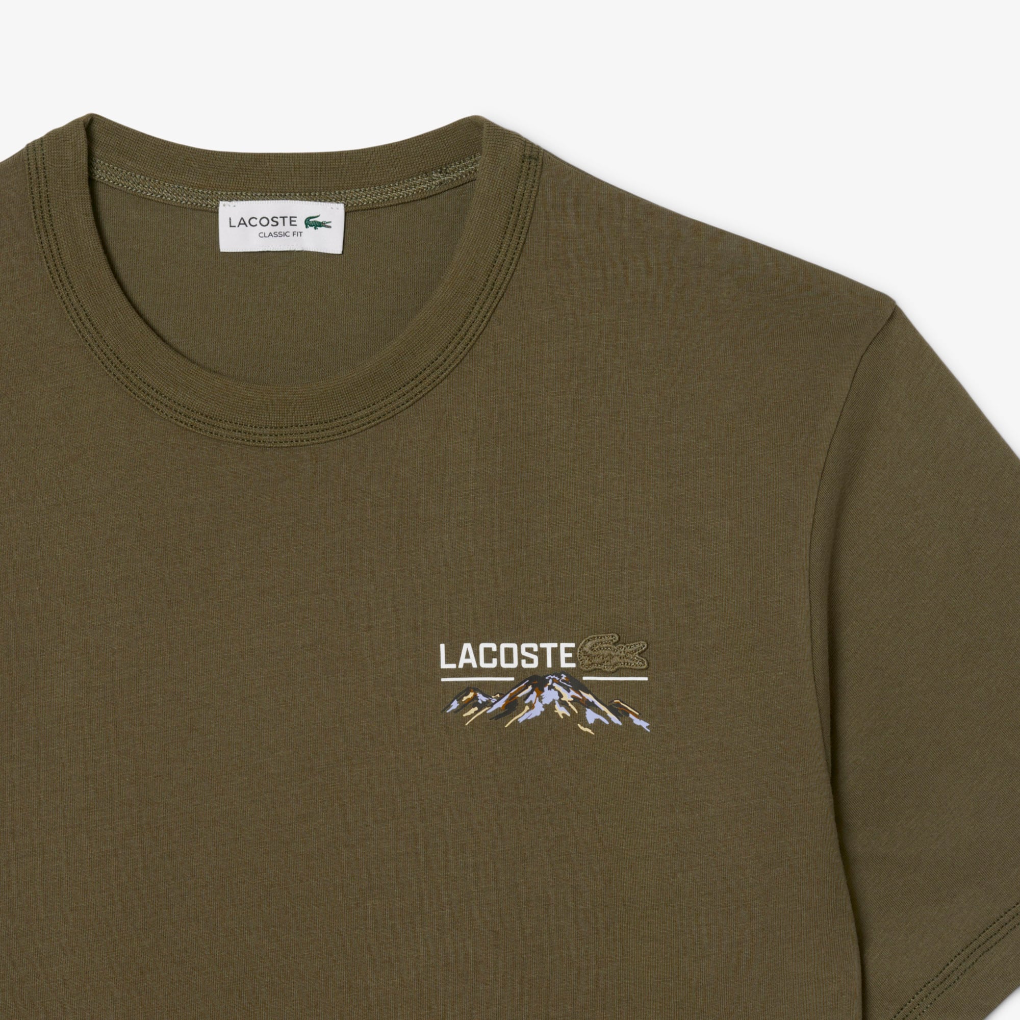 Áo Thun Lacoste Nam Dáng Cổ Điển Jersey In Nhiều Hình