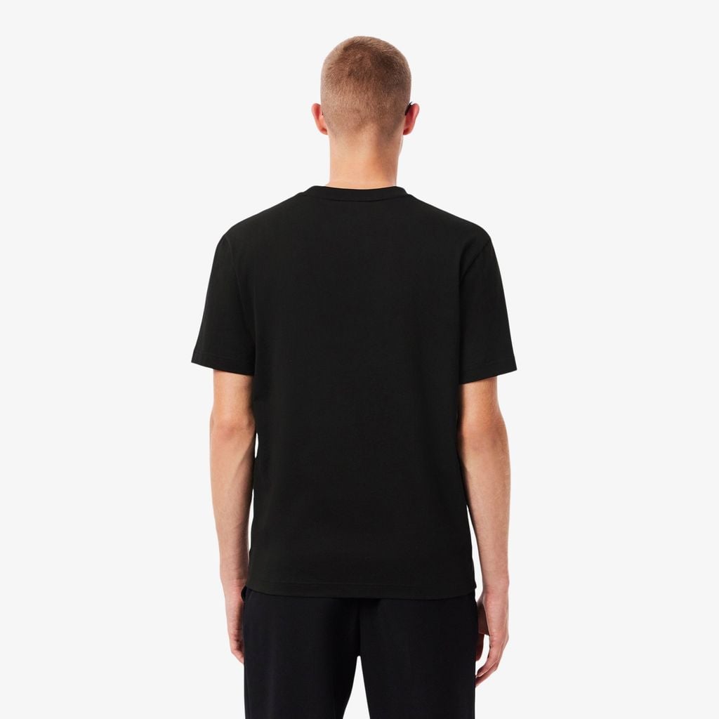 Áo Thun Lacoste Nam Dáng Cổ Điển Họa Tiết Color-Block Chất Liệu Jersey