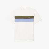 Áo Thun Lacoste Nam Dáng Cổ Điển Họa Tiết Color-Block Chất Liệu Jersey