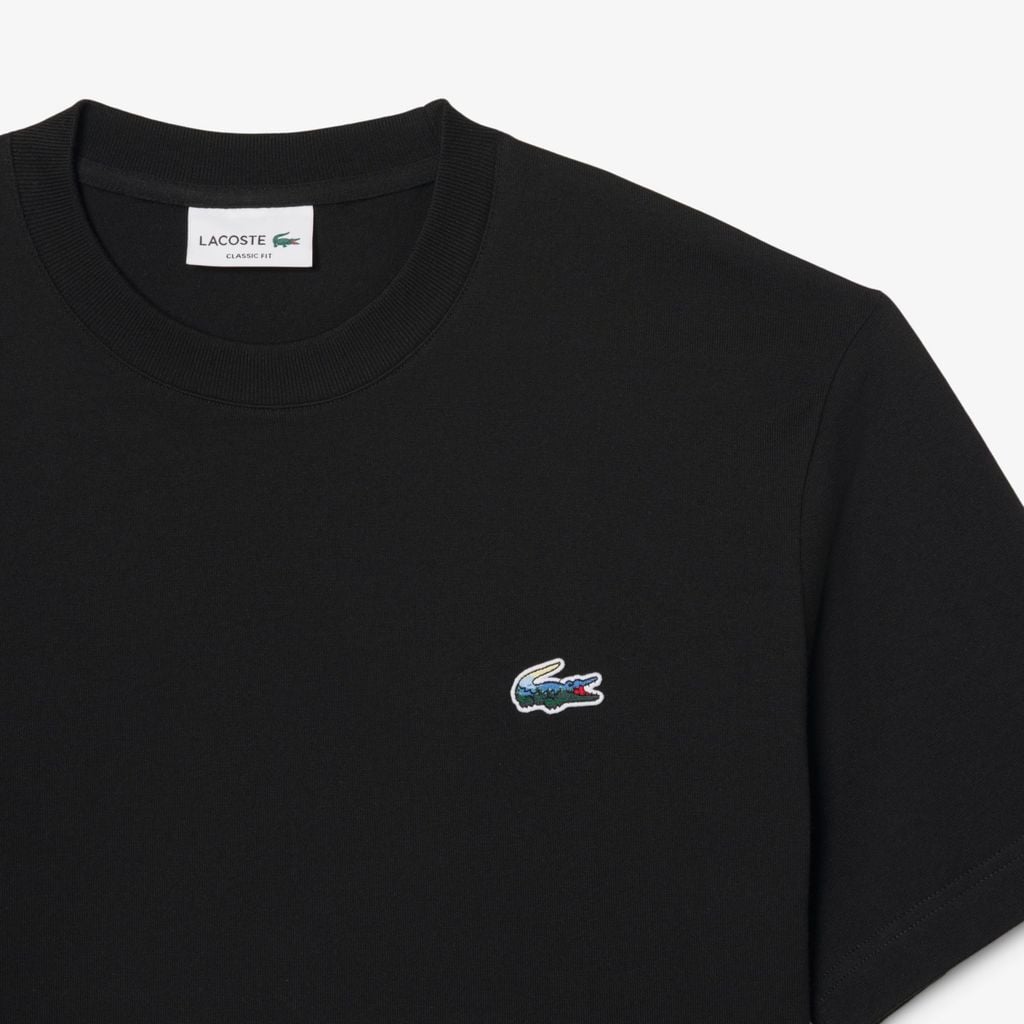 Áo Thun Lacoste Nam Dáng Cổ Điển Jersey Landscape Crocodile Dày Dặn