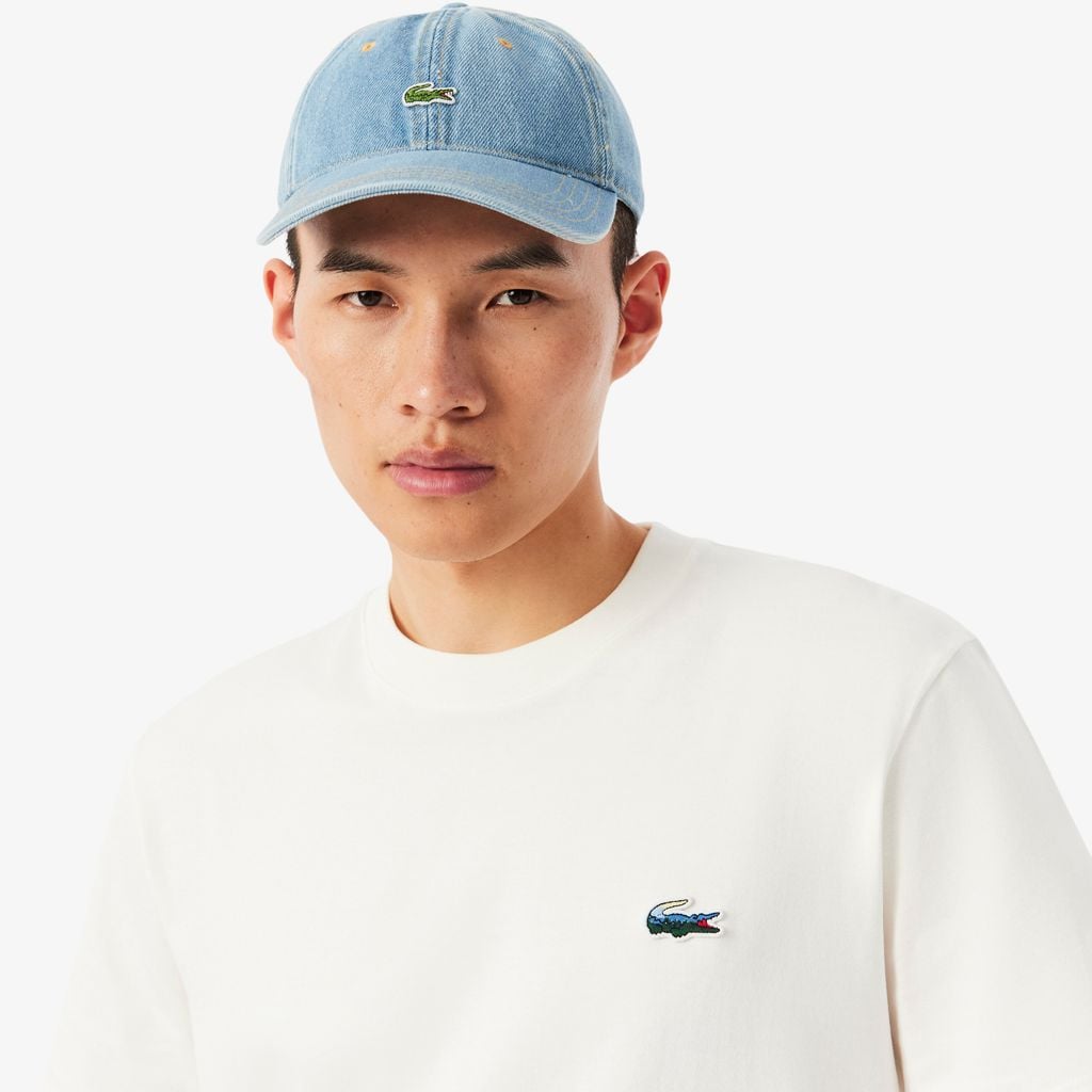 Áo Thun Lacoste Nam Dáng Cổ Điển Jersey Landscape Crocodile Dày Dặn