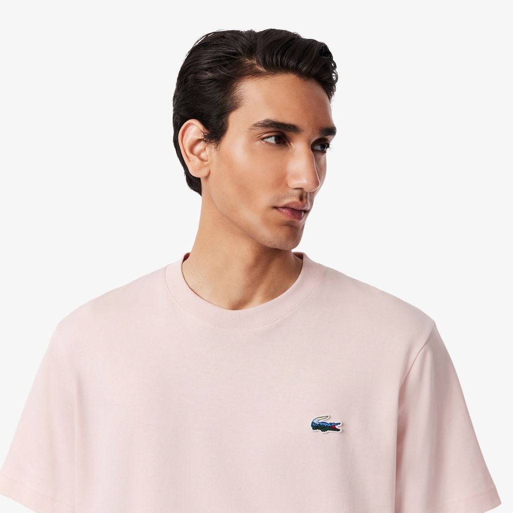 Áo Thun Lacoste Nam Dáng Cổ Điển Jersey Landscape Crocodile Dày Dặn