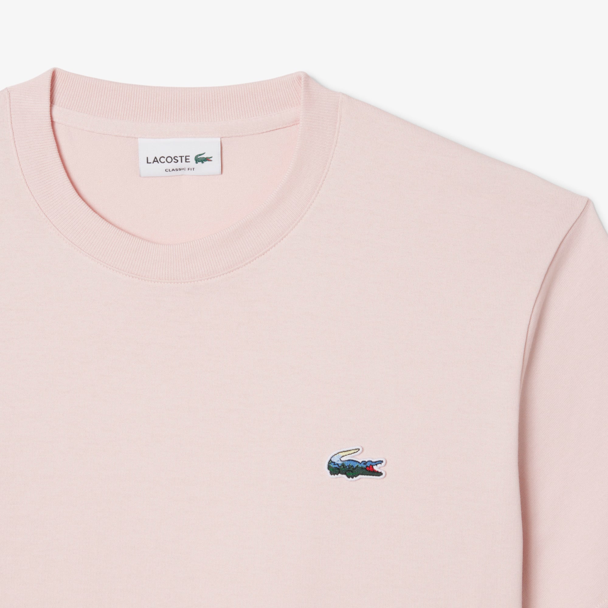 Áo Thun Lacoste Nam Dáng Cổ Điển Jersey Landscape Crocodile Dày Dặn