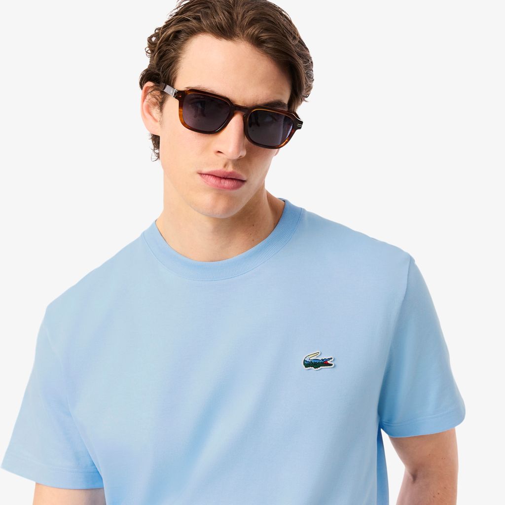 Áo Thun Lacoste Nam Dáng Cổ Điển Jersey Landscape Crocodile Dày Dặn