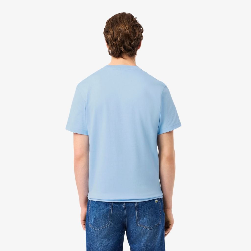 Áo Thun Lacoste Nam Dáng Cổ Điển Jersey Landscape Crocodile Dày Dặn