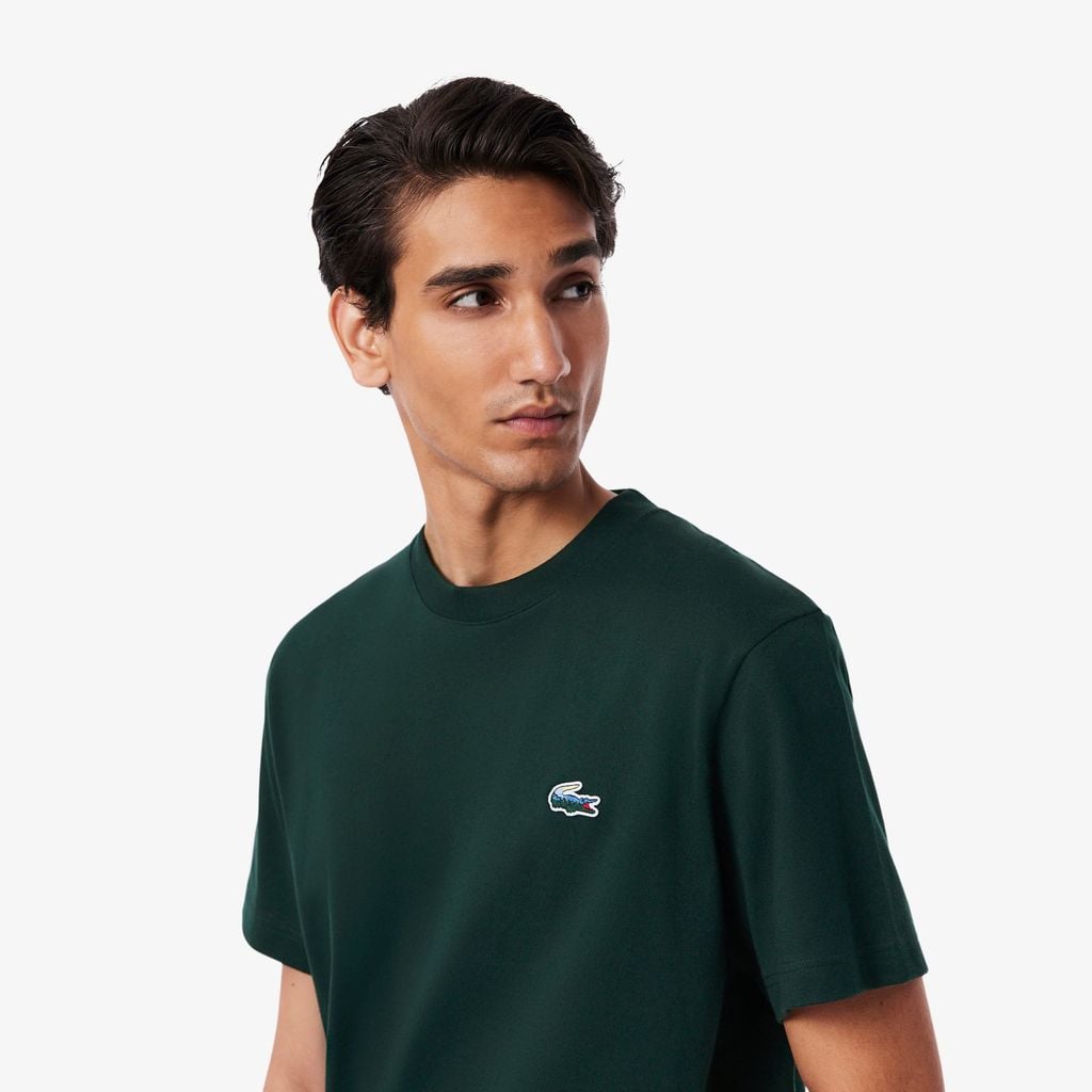 Áo Thun Lacoste Nam Dáng Cổ Điển Jersey Landscape Crocodile Dày Dặn