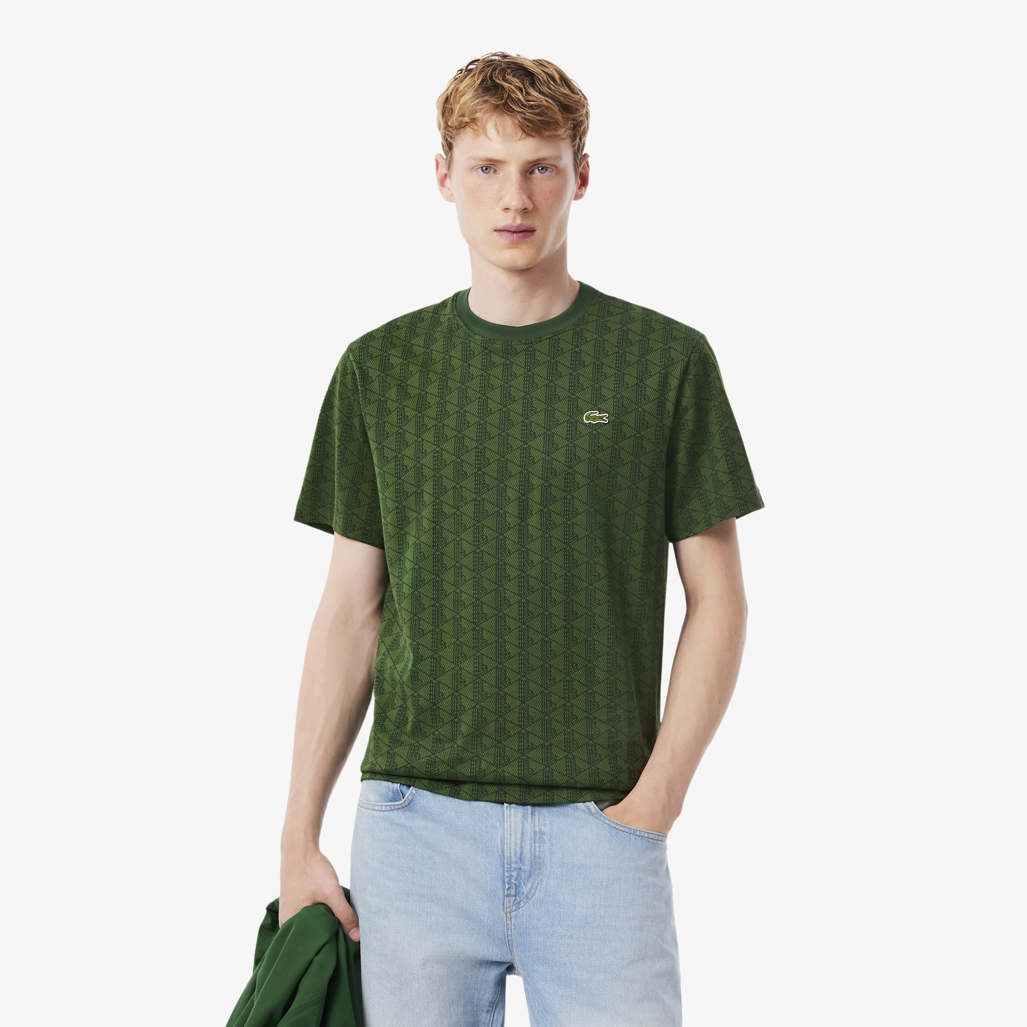 Áo Thun Lacoste Nam Dáng Cổ Điển Jersey Monogram