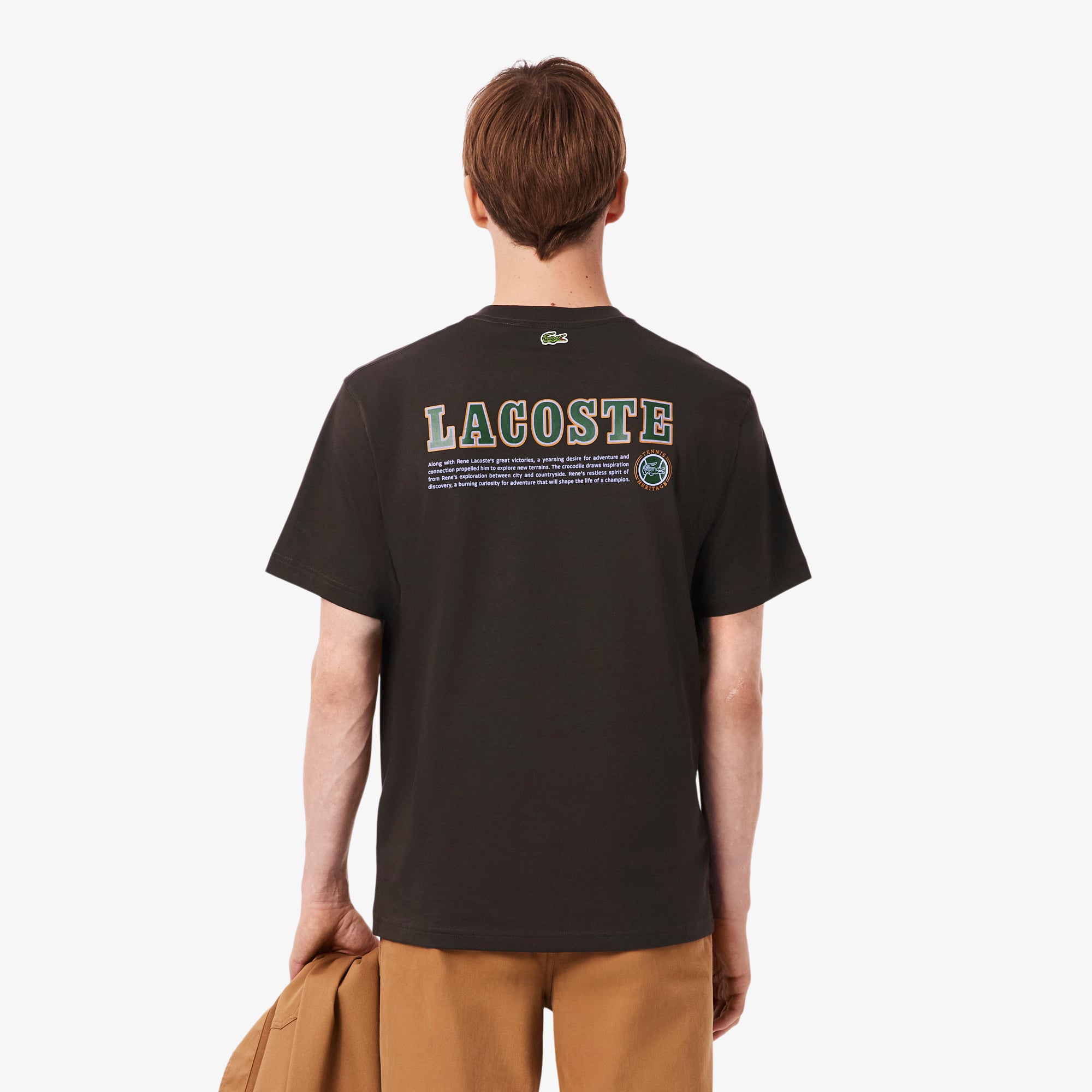 Áo Thun Lacoste Nam Dáng Cổ Điển In Nhiều Hình Chất Liệu Jersey
