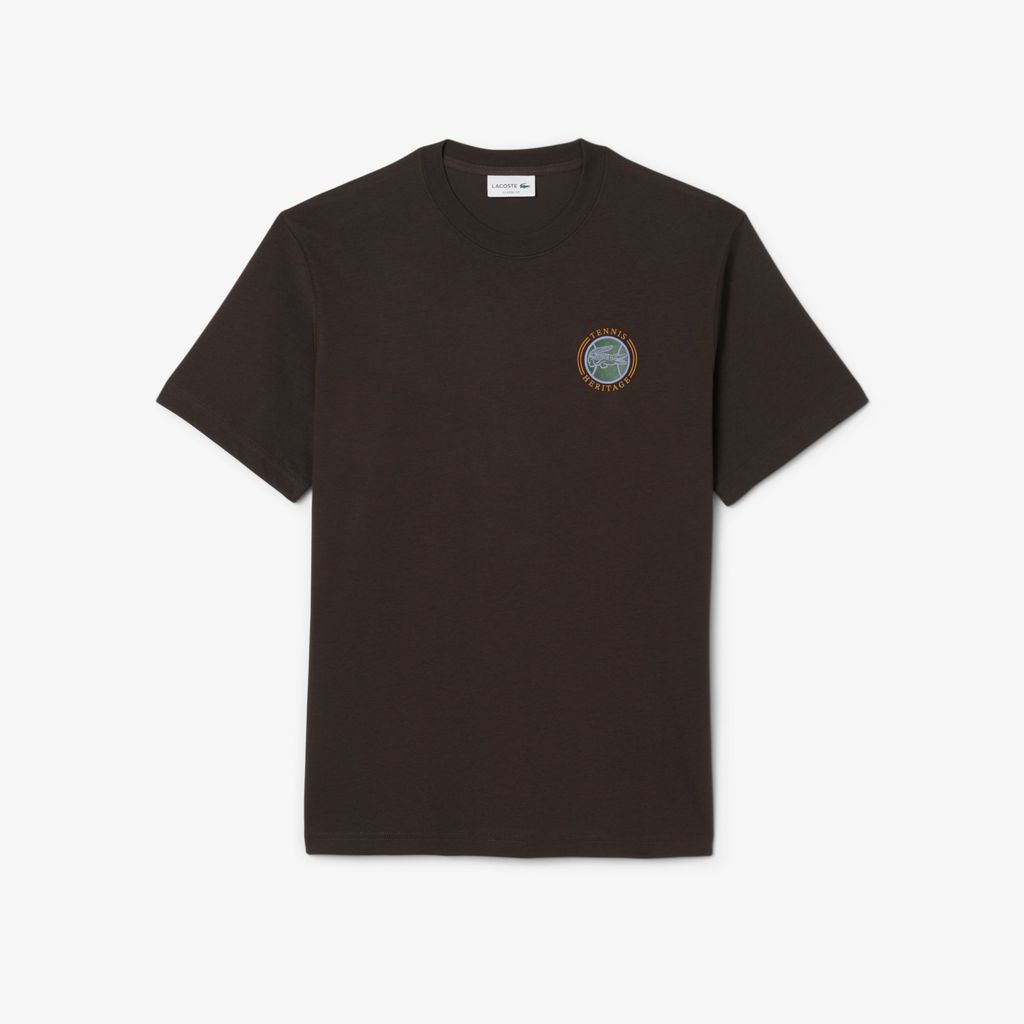 Áo Thun Lacoste Nam Dáng Cổ Điển In Nhiều Hình Chất Liệu Jersey