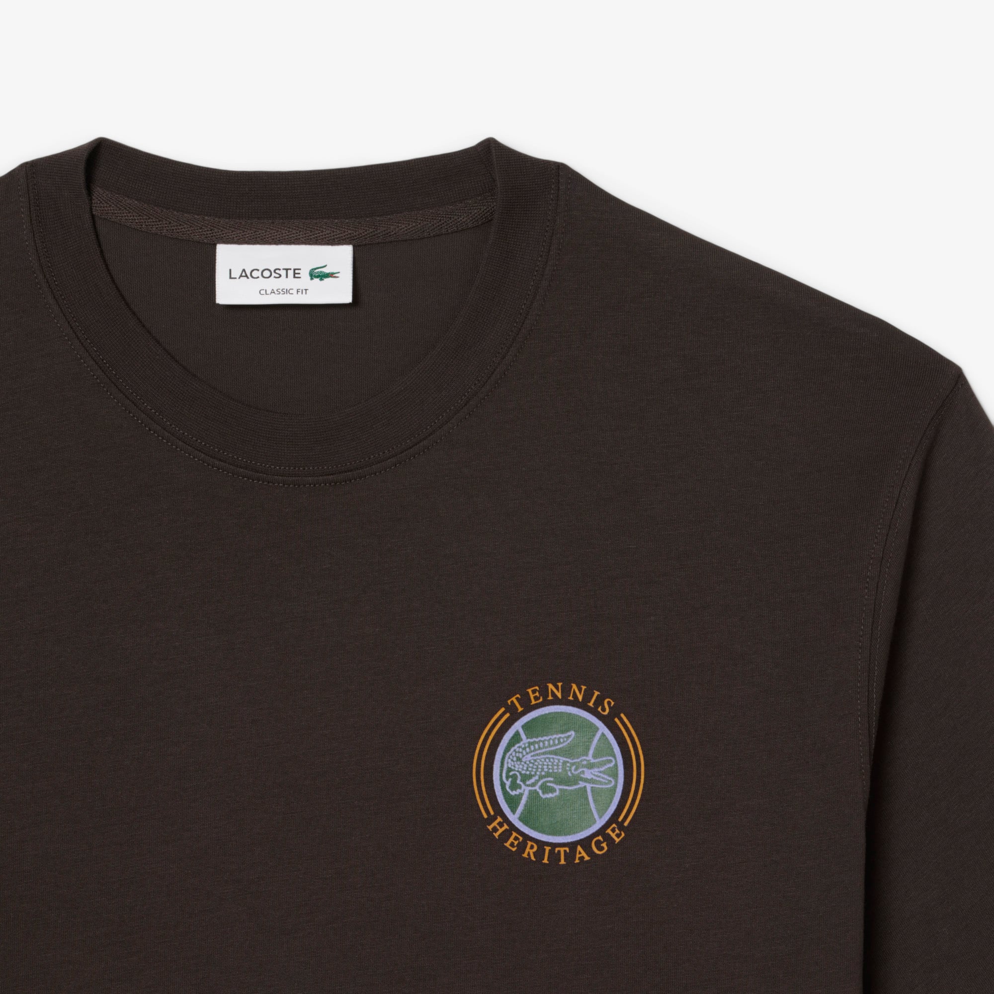 Áo Thun Lacoste Nam Dáng Cổ Điển In Nhiều Hình Chất Liệu Jersey