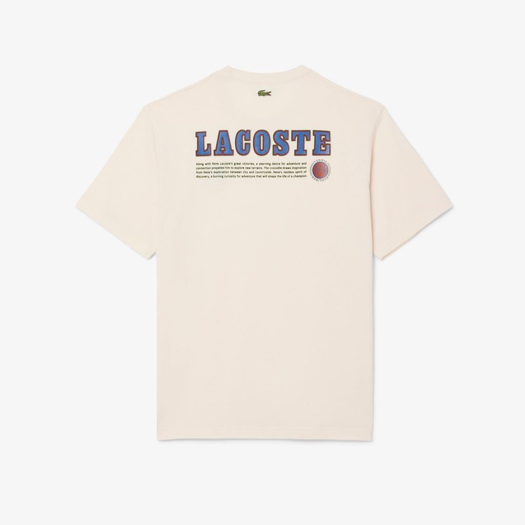 Áo Thun Lacoste Nam Dáng Cổ Điển In Nhiều Hình Chất Liệu Jersey