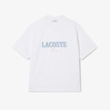Áo Thun Lacoste Nam Dáng Rộng In Hình Chất Liệu Jersey