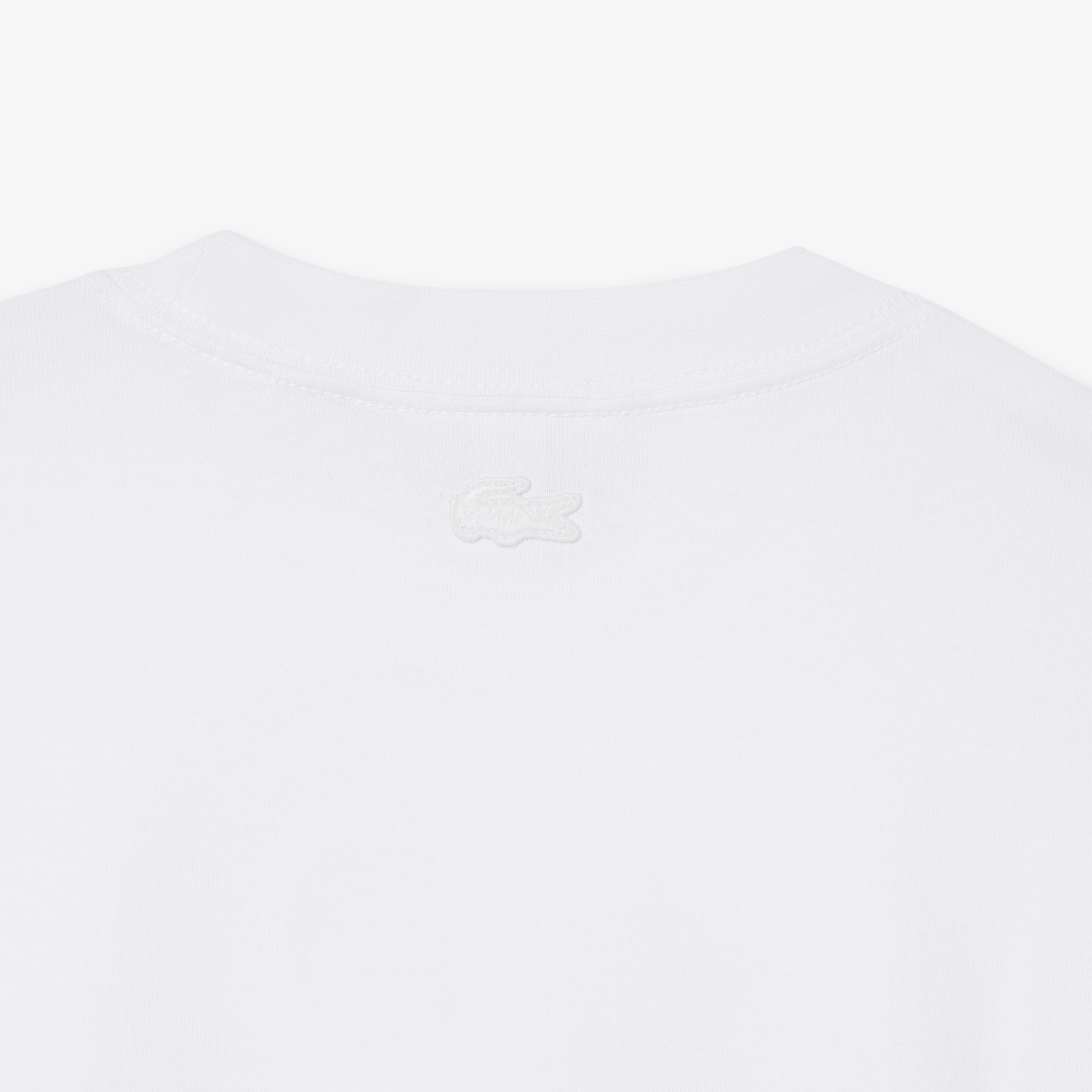 Áo Thun Lacoste Nam Dáng Rộng In Hình Chất Liệu Jersey