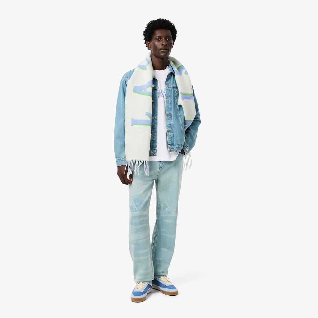 Áo Thun Lacoste Nam Dáng Rộng In Hình Chất Liệu Jersey