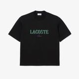 Áo Thun Lacoste Nam Dáng Rộng In Hình Chất Liệu Jersey