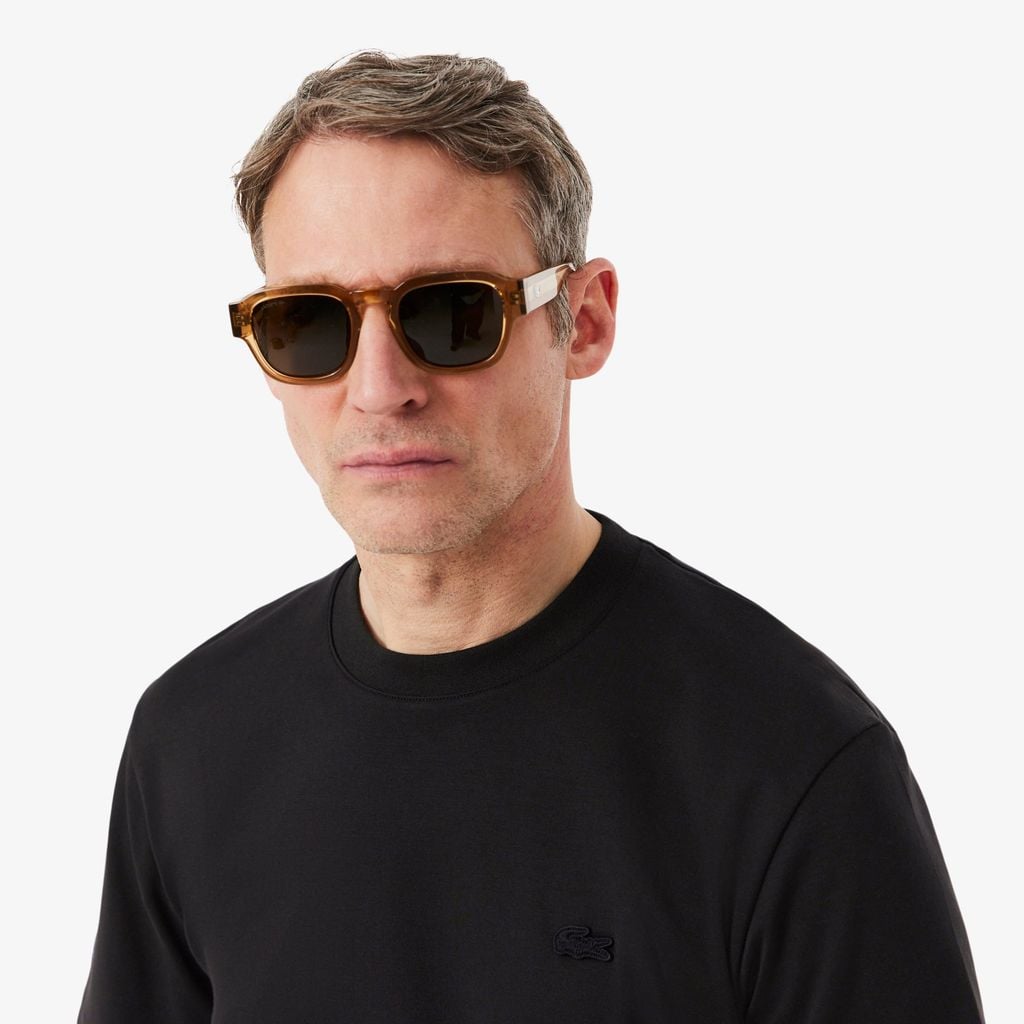 Áo Thun Lacoste Nam Dáng Cổ Điển Thêu Chữ Ký