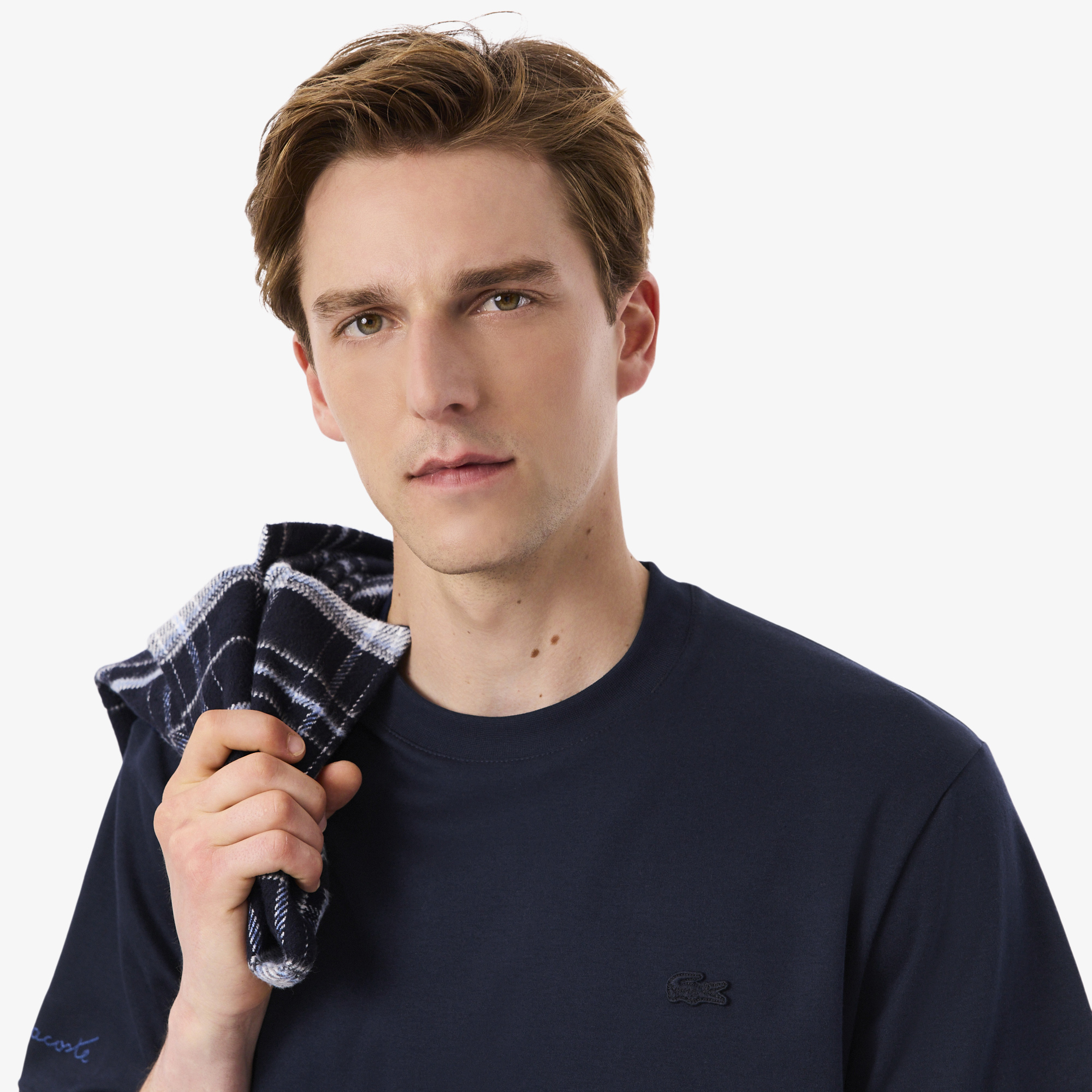 Áo Thun Lacoste Nam Dáng Cổ Điển Thêu Chữ Ký