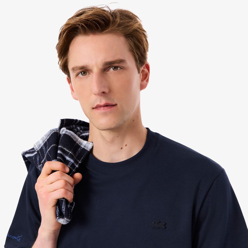 Áo Thun Lacoste Nam Dáng Cổ Điển Thêu Chữ Ký