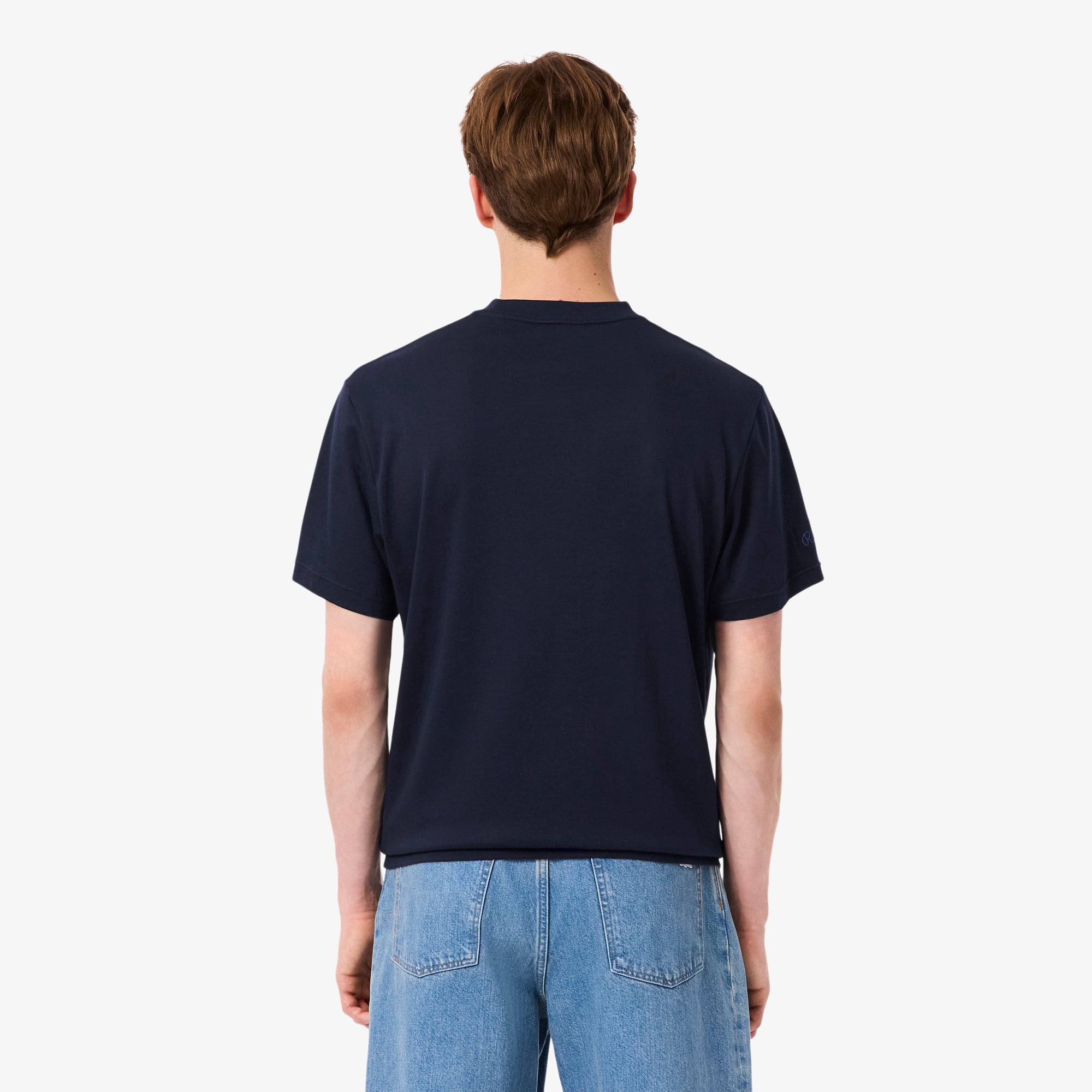 Áo Thun Lacoste Nam Dáng Cổ Điển Thêu Chữ Ký