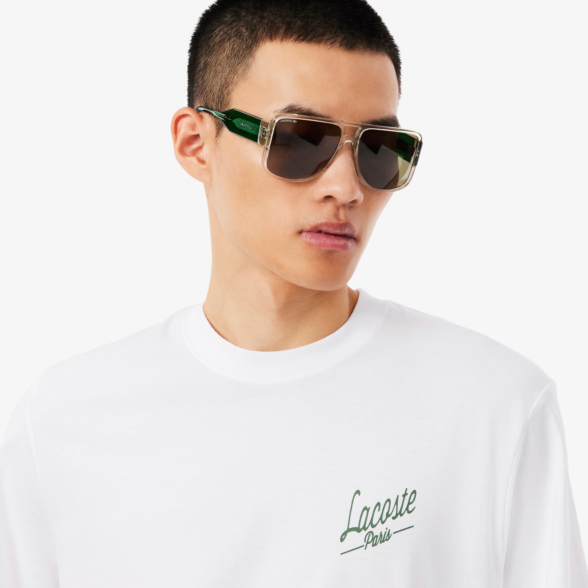Áo Thun Lacoste Nam Dáng Cổ Điển In Nhiều Hình Chất Liệu Jersey