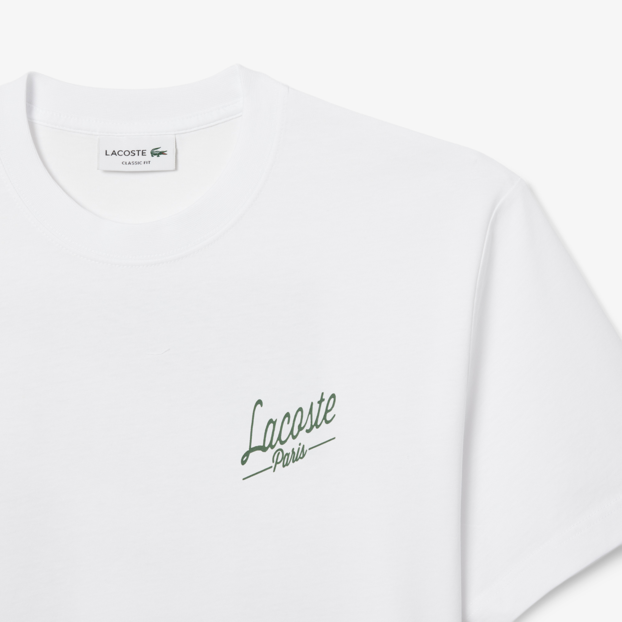 Áo Thun Lacoste Nam Dáng Cổ Điển In Nhiều Hình Chất Liệu Jersey