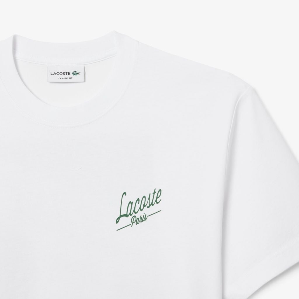 Áo Thun Lacoste Nam Dáng Cổ Điển In Nhiều Hình Chất Liệu Jersey